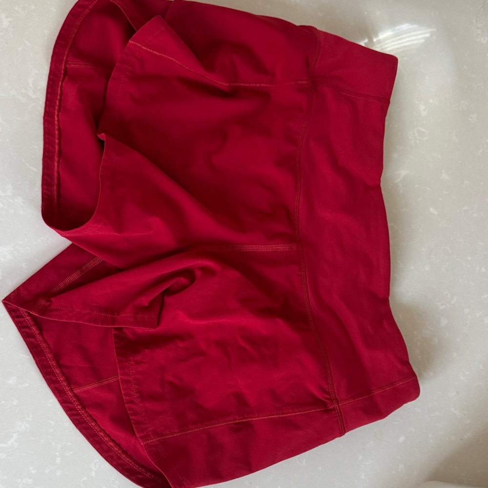 lululemon athletica Red Athletic Shorts